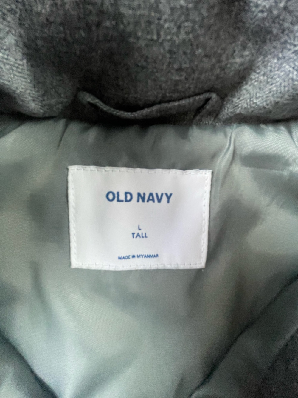 Old Navy Quilted Gray Lightweight Sleeveless Zip Vest Large Tall - Picture 2 of 8